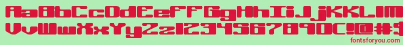 Offkiltr Font – Red Fonts on Green Background