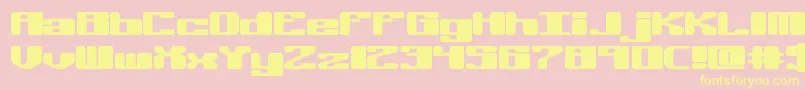 Offkiltr Font – Yellow Fonts on Pink Background