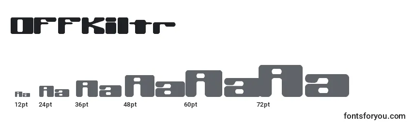 Размеры шрифта Offkiltr