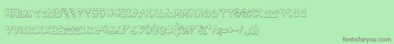 Yamamotoc3D Font – Gray Fonts on Green Background