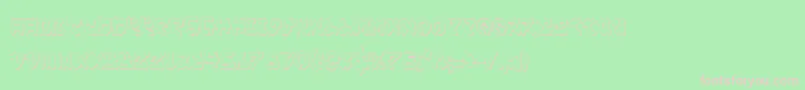 Yamamotoc3D-Schriftart – Rosa Schriften auf grünem Hintergrund