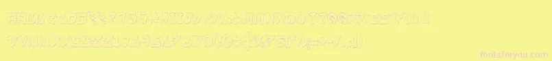 Yamamotoc3D Font – Pink Fonts on Yellow Background