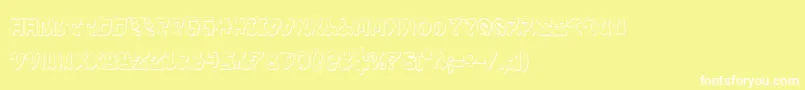 Yamamotoc3D Font – White Fonts on Yellow Background