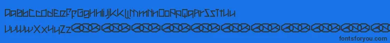 Шрифт Metah – чёрные шрифты на синем фоне