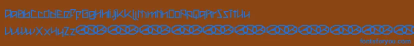 Czcionka Metah – niebieskie czcionki na brązowym tle