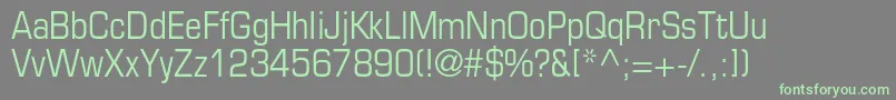 EurostileltstdCn-fontti – vihreät fontit harmaalla taustalla