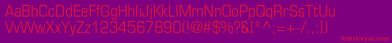 EurostileltstdCn Font – Red Fonts on Purple Background