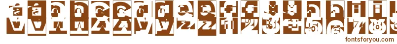 Brokat-fontti – ruskeat fontit valkoisella taustalla