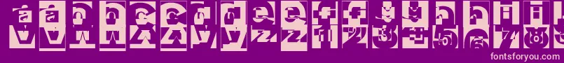 Brokat Font – Pink Fonts on Purple Background