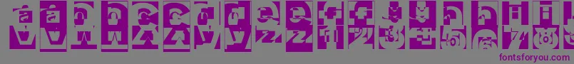 Brokat-fontti – violetit fontit harmaalla taustalla