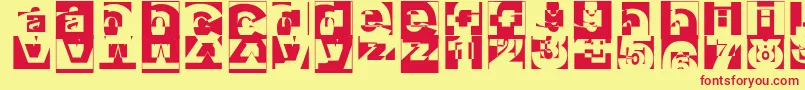 Brokat Font – Red Fonts on Yellow Background