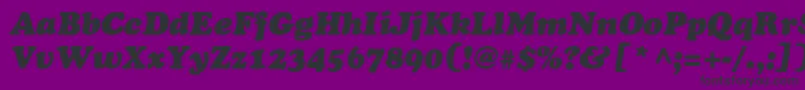 CooperItalicItalic Font – Black Fonts on Purple Background