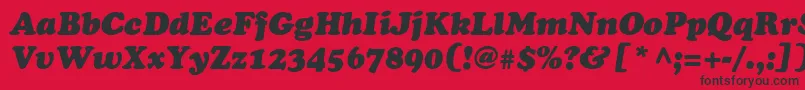 CooperItalicItalic Font – Black Fonts on Red Background