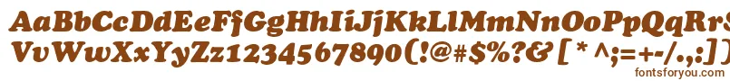 Czcionka CooperItalicItalic – brązowe czcionki