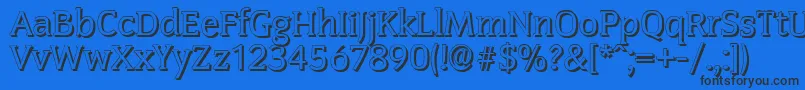 CongressshadowRegular Font – Black Fonts on Blue Background