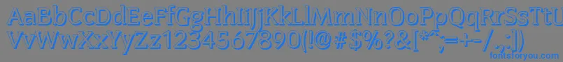 CongressshadowRegular Font – Blue Fonts on Gray Background