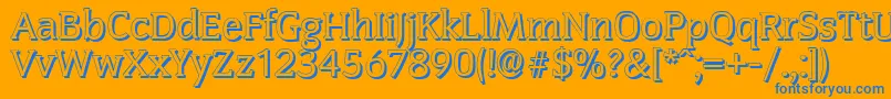 CongressshadowRegular Font – Blue Fonts on Orange Background