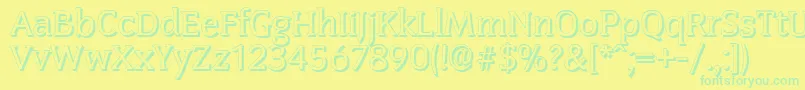 CongressshadowRegular Font – Green Fonts on Yellow Background