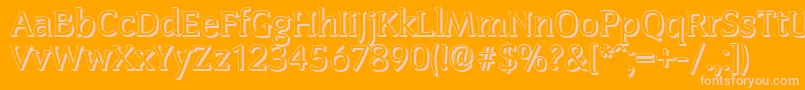 CongressshadowRegular Font – Pink Fonts on Orange Background