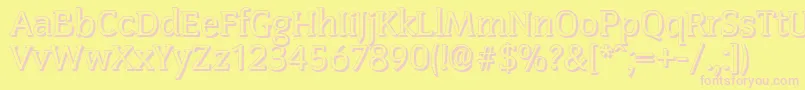 フォントCongressshadowRegular – ピンクのフォント、黄色の背景
