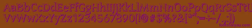 CongressshadowRegular Font – Purple Fonts on Brown Background