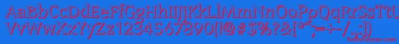 CongressshadowRegular Font – Red Fonts on Blue Background