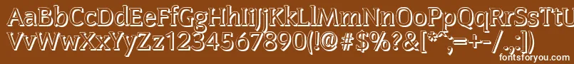 CongressshadowRegular Font – White Fonts on Brown Background