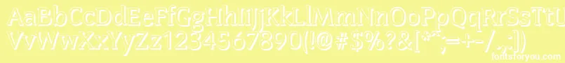 CongressshadowRegular Font – White Fonts on Yellow Background