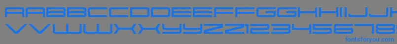 SkPorsche Font – Blue Fonts on Gray Background