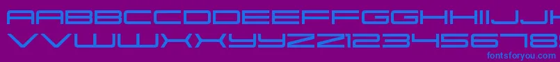 SkPorsche Font – Blue Fonts on Purple Background