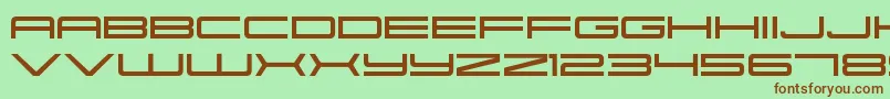 SkPorsche Font – Brown Fonts on Green Background