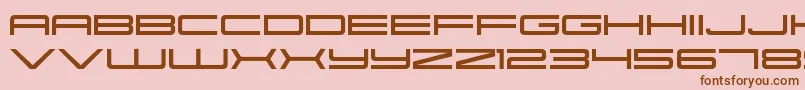 SkPorsche Font – Brown Fonts on Pink Background