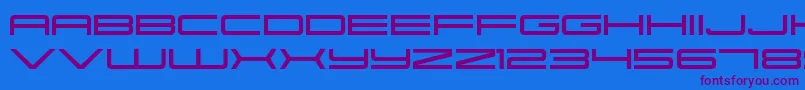 SkPorsche Font – Purple Fonts on Blue Background