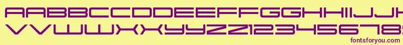 SkPorsche Font – Purple Fonts on Yellow Background