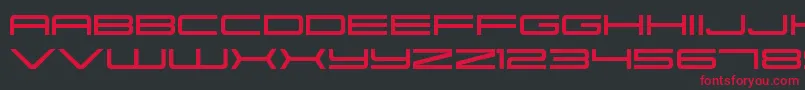 SkPorsche Font – Red Fonts on Black Background