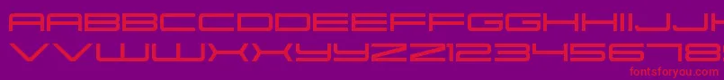 SkPorsche Font – Red Fonts on Purple Background