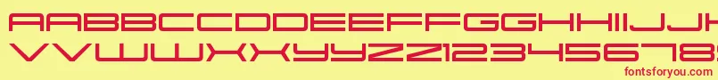 SkPorsche Font – Red Fonts on Yellow Background