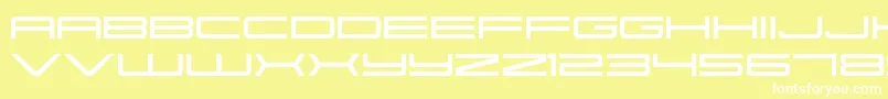 SkPorsche Font – White Fonts on Yellow Background