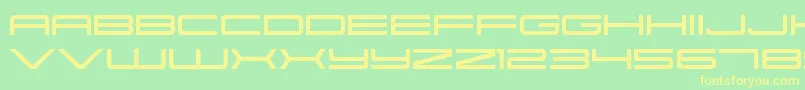 SkPorsche Font – Yellow Fonts on Green Background