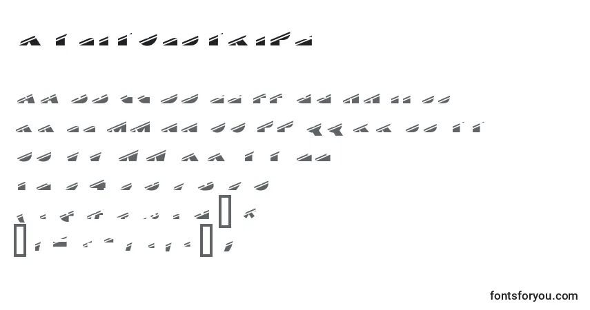 Czcionka XylitolStripe – alfabet, cyfry, specjalne znaki