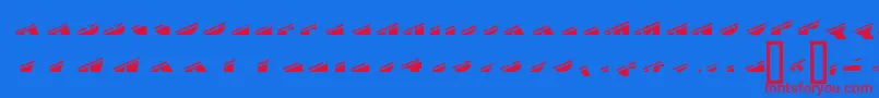 XylitolStripe Font – Red Fonts on Blue Background