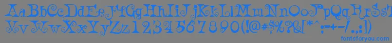 AWeirdPartyalt Font – Blue Fonts on Gray Background