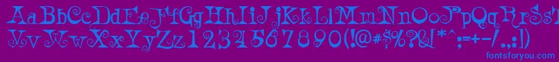 AWeirdPartyalt Font – Blue Fonts on Purple Background