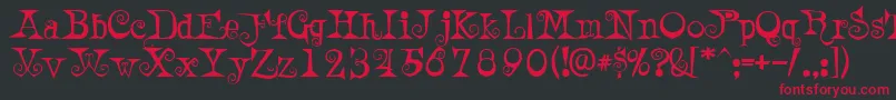 AWeirdPartyalt Font – Red Fonts on Black Background