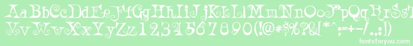 More about AWeirdPartyalt Font AWeirdPartyalt Font – White Fonts on Green Background