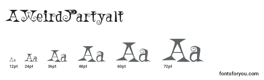 AWeirdPartyalt Font Sizes