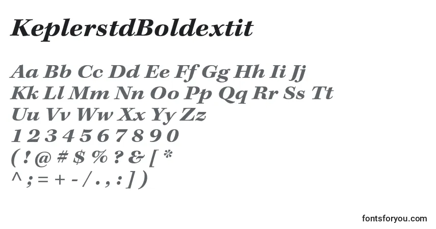 Fuente KeplerstdBoldextit - alfabeto, números, caracteres especiales