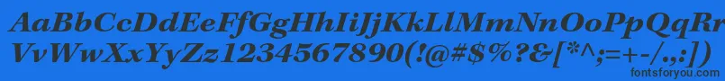 KeplerstdBoldextit Font – Black Fonts on Blue Background
