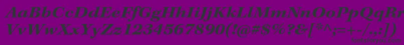 Fonte KeplerstdBoldextit – fontes pretas em um fundo violeta