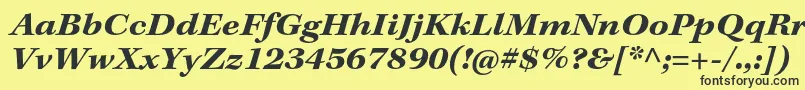 KeplerstdBoldextit Font – Black Fonts on Yellow Background